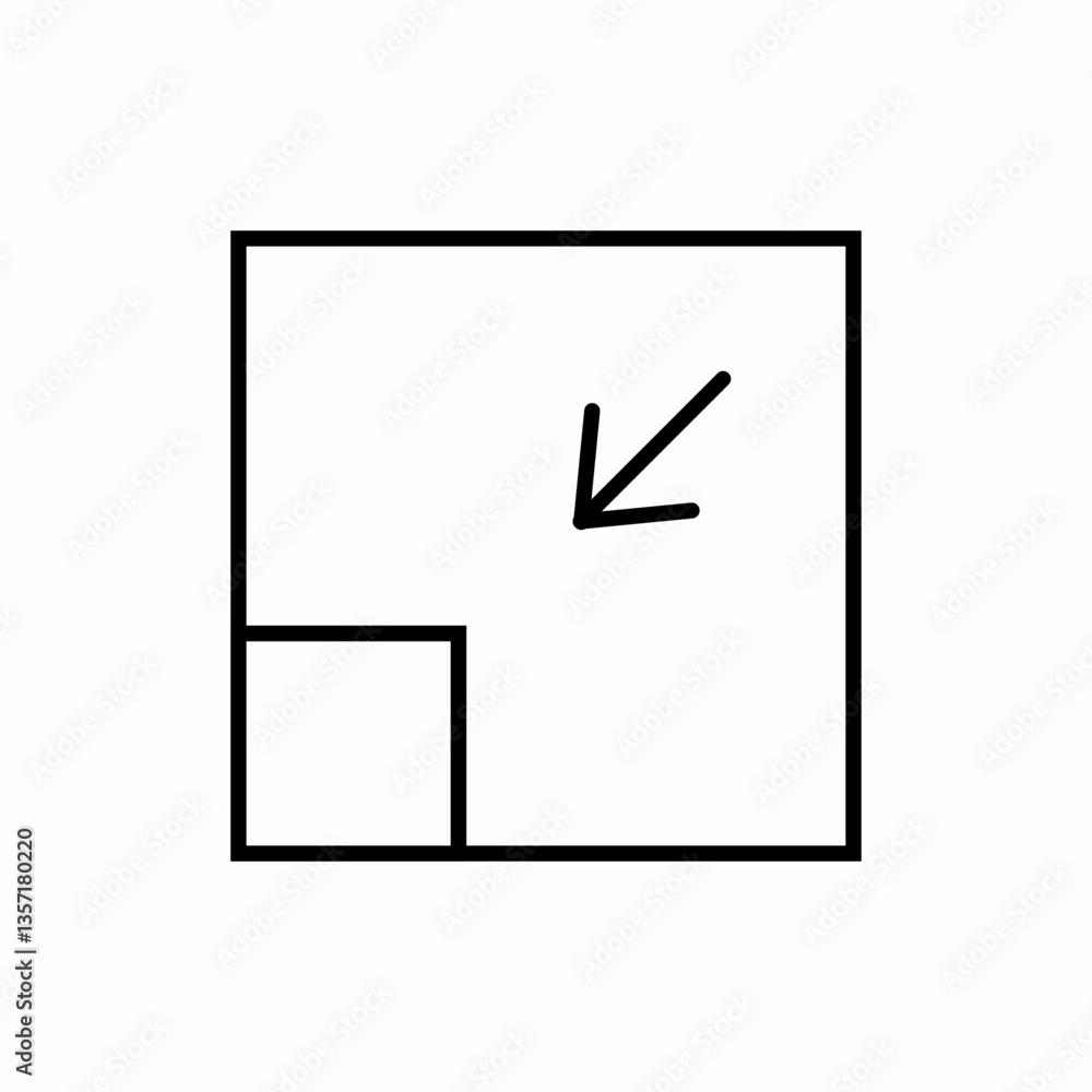 Minimize window screen resize icon vector sign