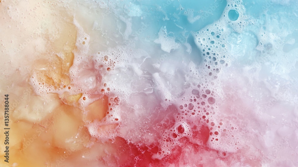 Fototapeta premium abstract colorful background with fluid texture and bubbles.