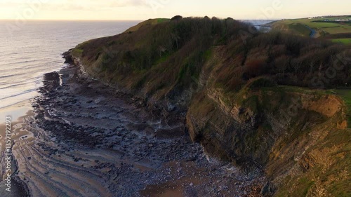 view from the cliffs sunset beach