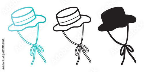 Cute Cartoon Sun Hats in Three Variations