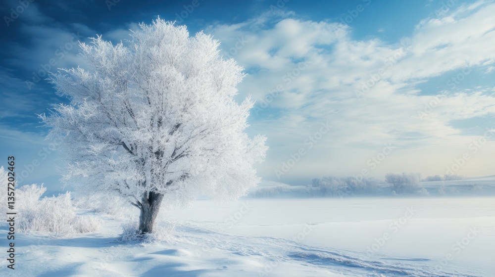 Fototapeta premium Nature photography captures breathtaking winter landscapes