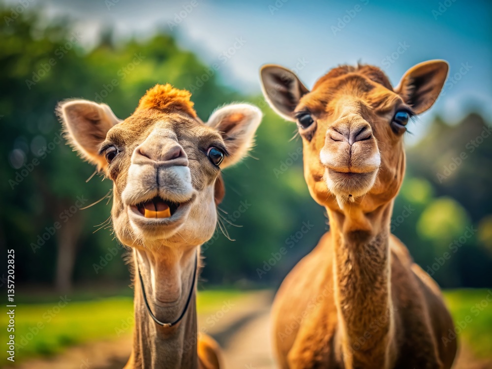 Obraz premium Hilarious Pet Fail: Funny Animal Photo with Copy Space - Stock Image