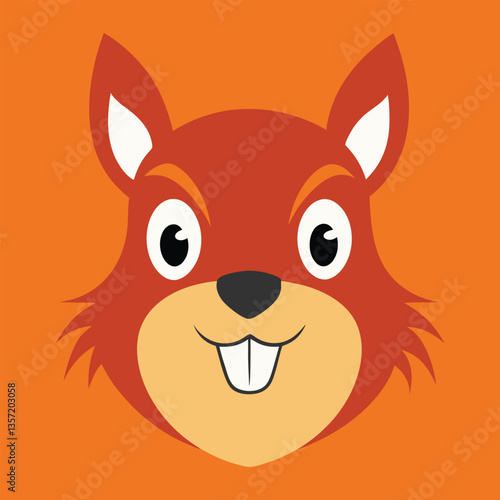 a hyperactive squirrel head with perked ears