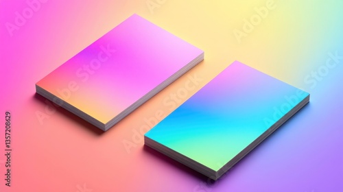 Vibrant Gradient Book Mockup:  A Colorful Design Presentation