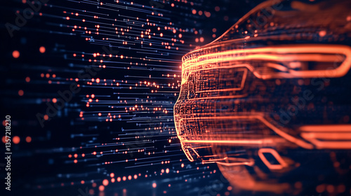 Technology car concept background