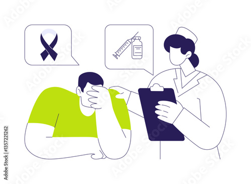 Cancer diagnosis abstract concept vector illustration.