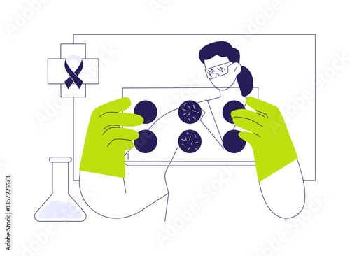 Cancer immunotherapy abstract concept vector illustration.