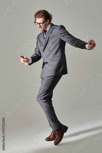 Photography dancing imposing man