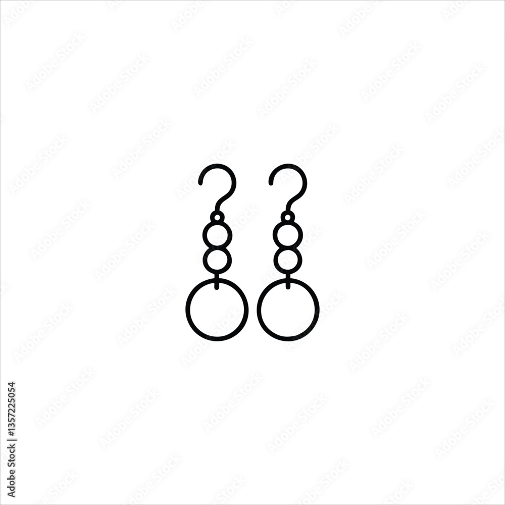 Fototapeta premium a earrings vector illustration of a earrings