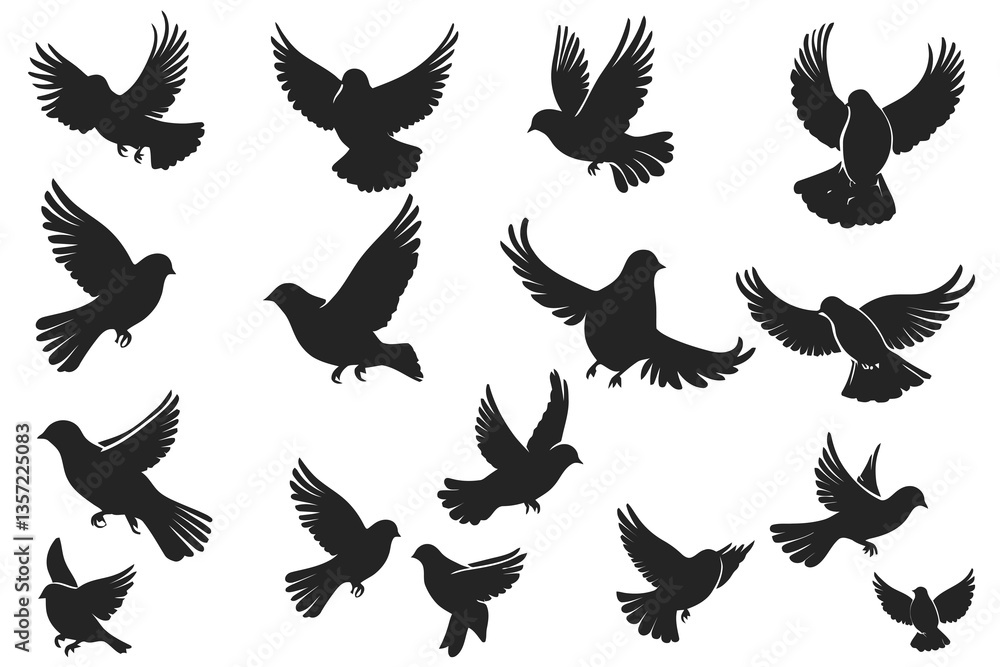 Obraz premium set of vector birds