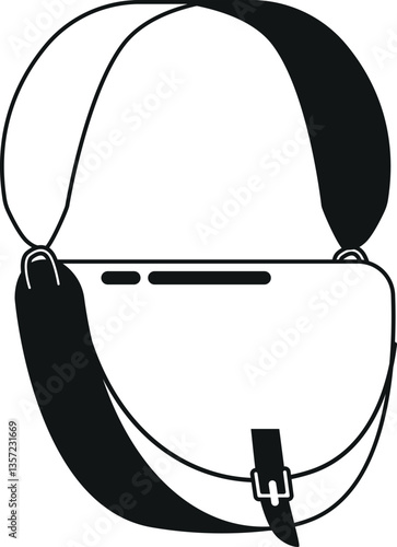 Black-and-white elegant clutch with handle
