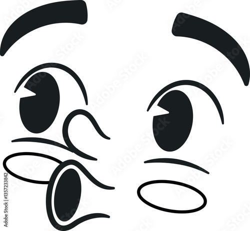 Carefree emoticon whistling with mouth