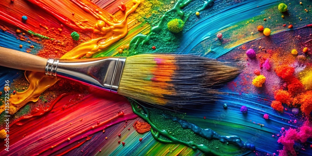 Macro Shot of Paintbrush Strokes Forming Abstract Logo Design Macro Shot of Paintbrush Strokes Forming Abstract Logo Design
