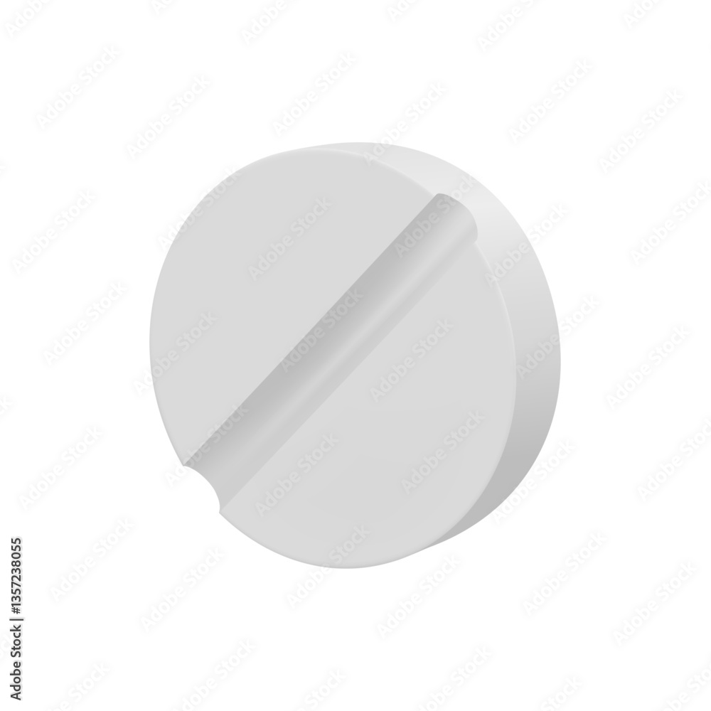 Realistic round pharmaceutical medical pill, isolated tablet. Vector medicaments for patients, treatment and healthcare. Wellbeing and cure for patient. Medical drugstore product for human body health Realistic round pharmaceutical medical pill, isolated tablet. Vector medicaments for patients, treatment and healthcare. Wellbeing and cure for patient. Medical drugstore product for human body health