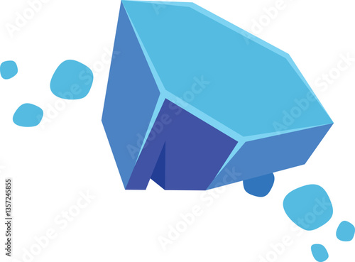 Polygonal ice rock space object