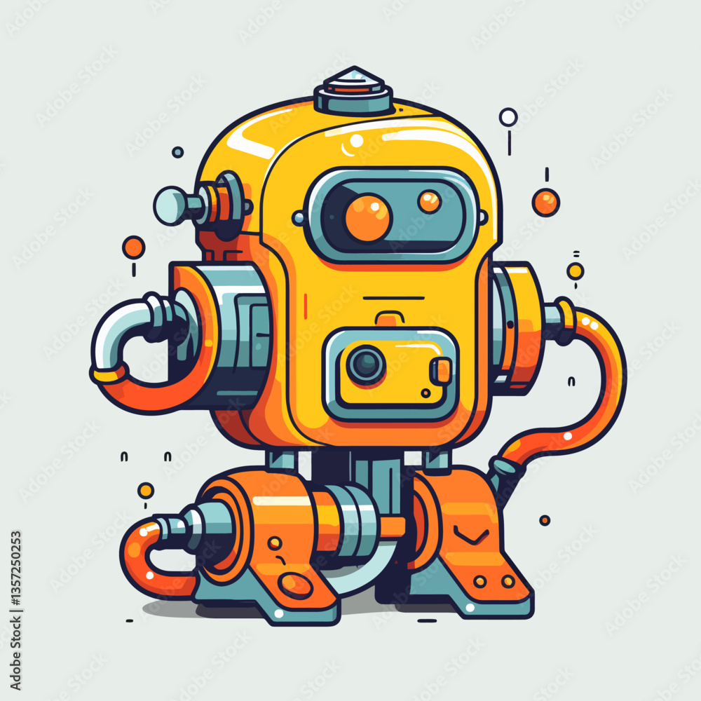 Gas robot isolated Gas robot isolated