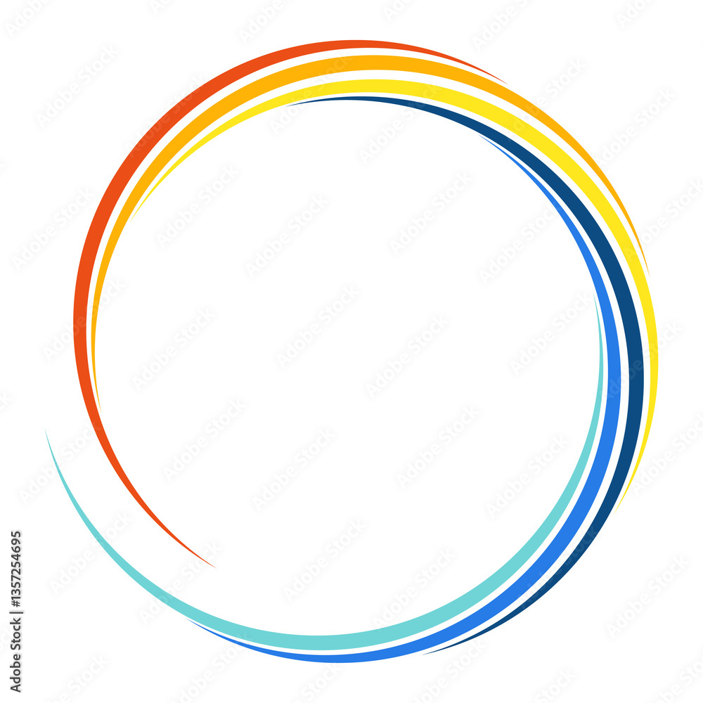 Round frame banner color design Round frame banner color design
