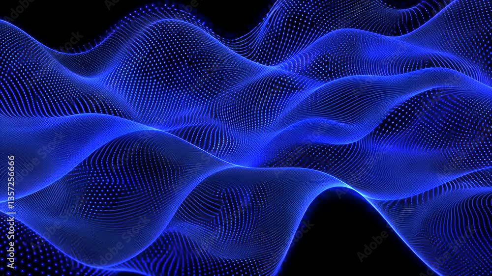 Abstract blue wave patterns creating a dynamic visual effect on a dark background Abstract blue wave patterns creating a dynamic visual effect on a dark background