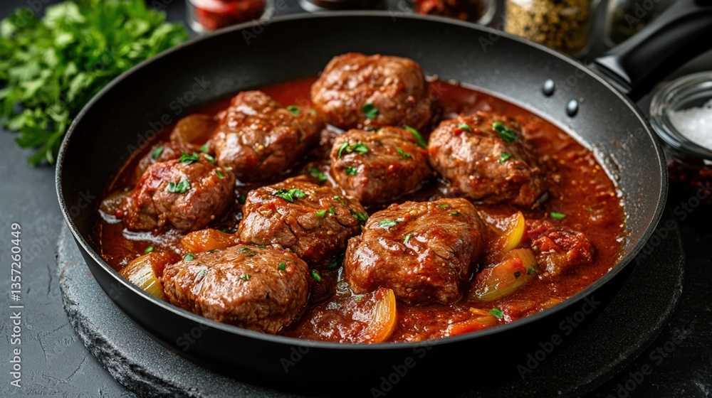 Beef meatballs in a tomato sauce Beef meatballs in a tomato sauce