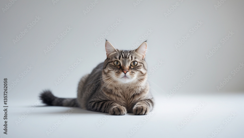 Obraz premium Cat on a white background