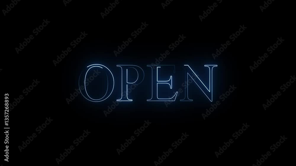 Open text animation. Open text animation.