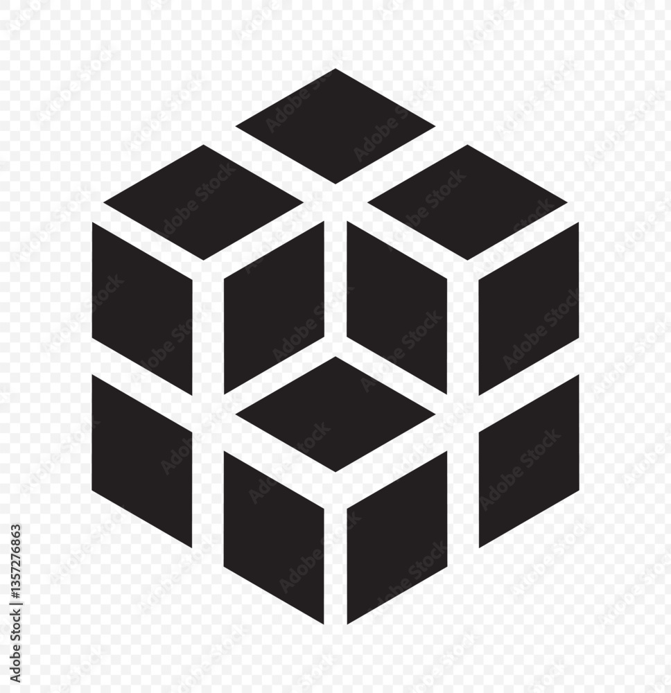 Cube vector icons. Black Cube icons on transparent background. Set of cube isolated icons. EPS 10. Cube vector icons. Black Cube icons on transparent background. Set of cube isolated icons. EPS 10.