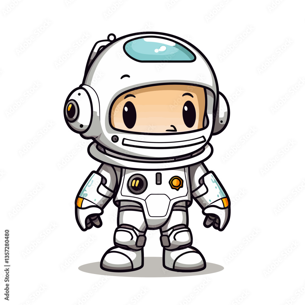 Astronaut robot isolated white background Astronaut robot isolated white background