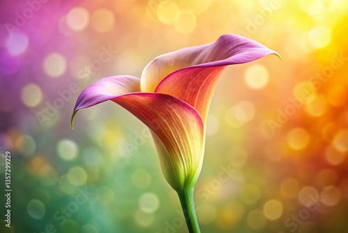 Elegant Calla Lily Wallpaper Background - Right-Aligned Floral Design with Copy Space