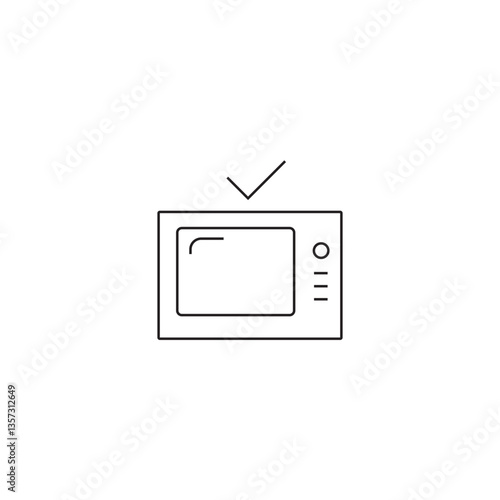 single outline icons television related to cinema or film and movie. linier icons collection. editable stroke. vector illustration