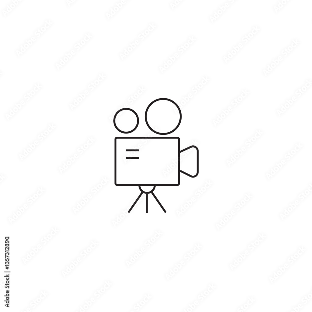 single outline icons camera shooting related to cinema or film and movie. linier icons collection. editable stroke. vector illustration single outline icons camera shooting related to cinema or film and movie. linier icons collection. editable stroke. vector illustration