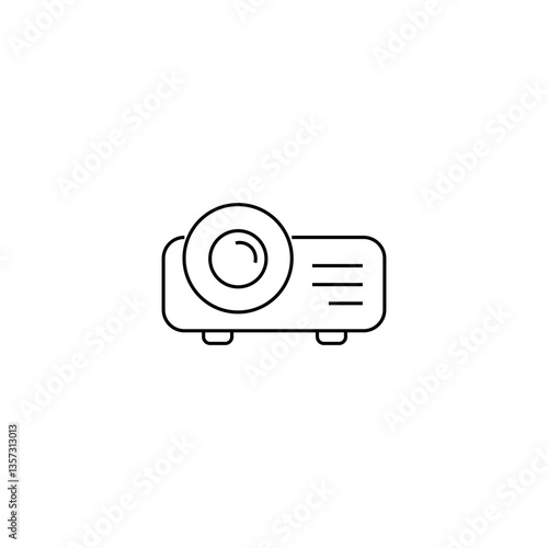 single outline icons projector related to cinema or film and movie. linier icons collection. editable stroke. vector illustration