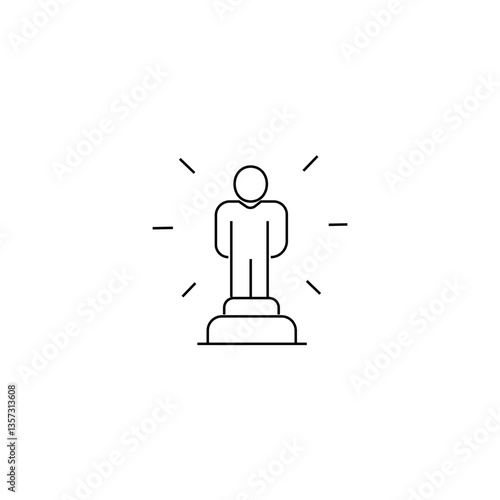 single outline icons actor related to cinema or film and movie. linier icons collection. editable stroke. vector illustration