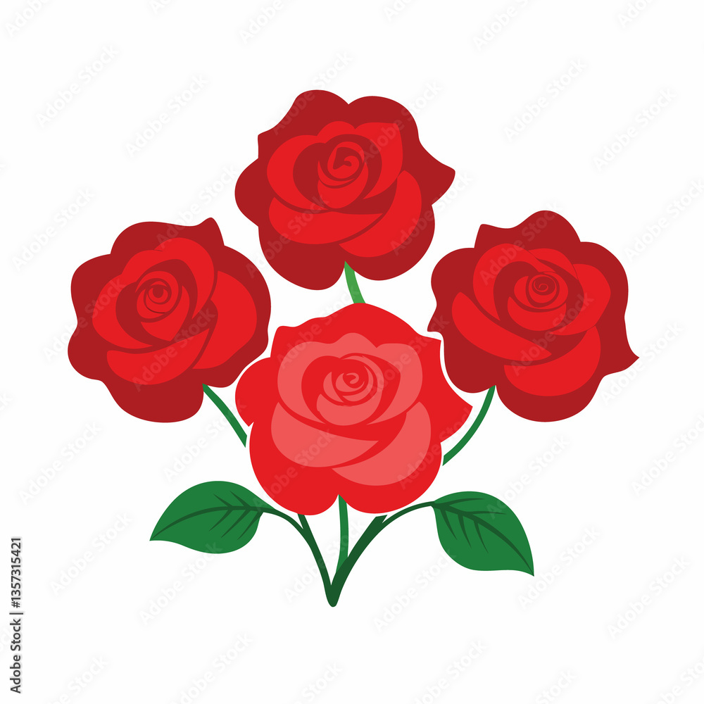Beautiful bouquet of red roses in full bloom, a romantic gift symbolizing love and nature Beautiful bouquet of red roses in full bloom, a romantic gift symbolizing love and nature