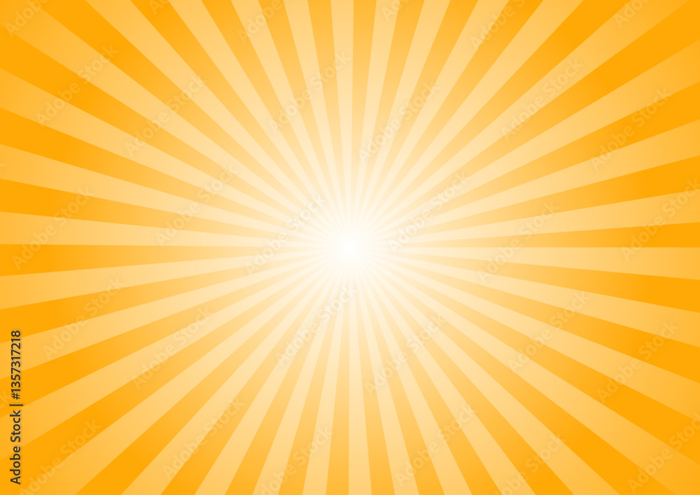 Obraz premium オレンジの集中線