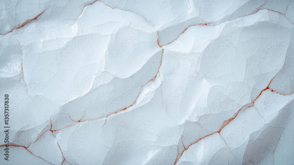 Fototapeta premium Intricate Details of Shattered Porcelain Texture with Cracks and Delicate Veins in Soft Gray and Cream Colors for Creative Use