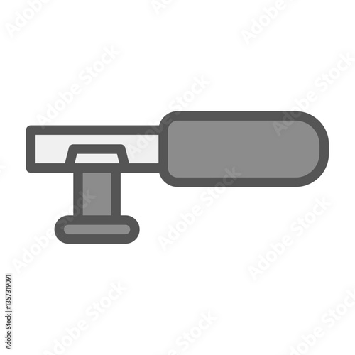 microphone filled outline icon, microphone colour line illustration