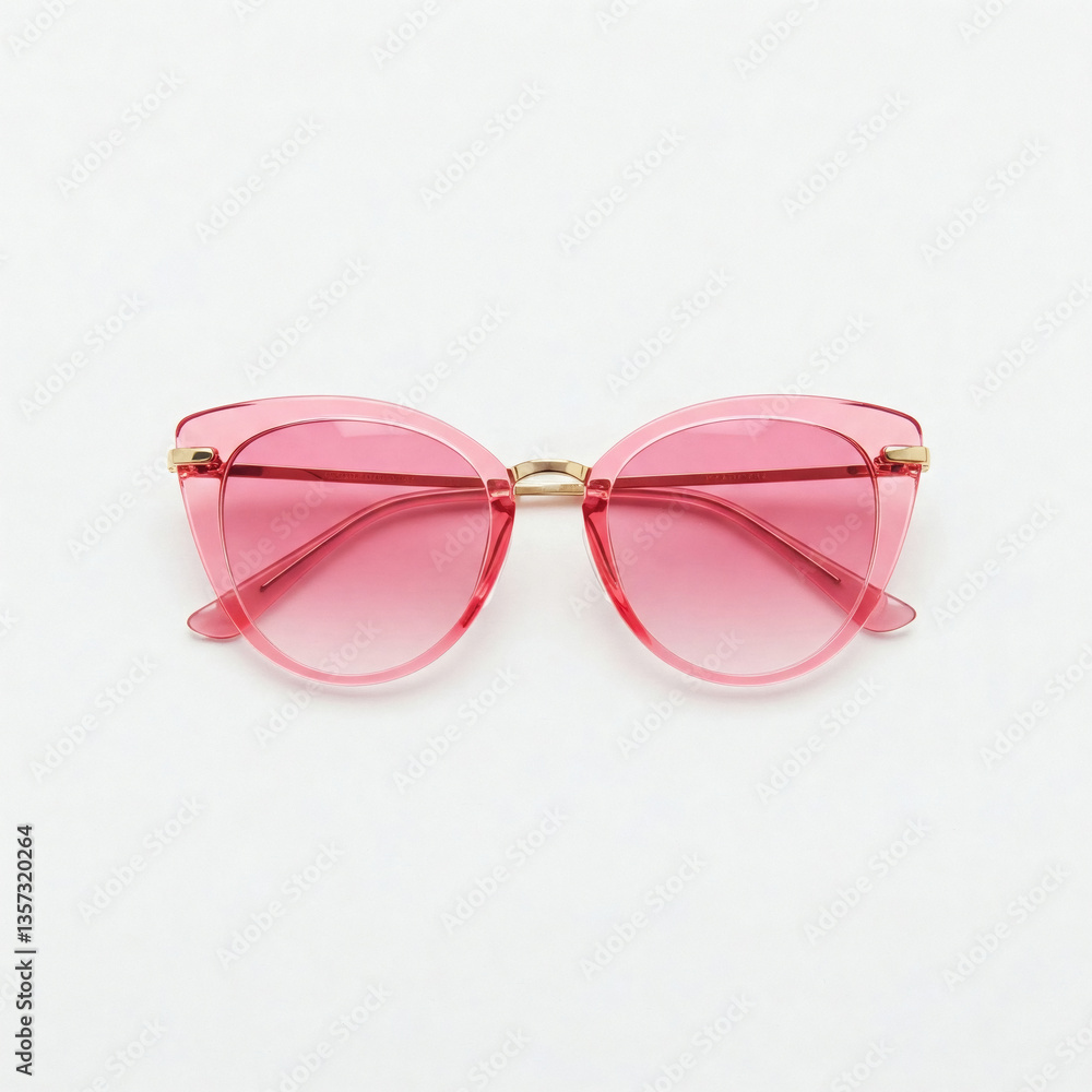 women's sunglasses with pink glasses isolated on white background front view women's sunglasses with pink glasses isolated on white background front view