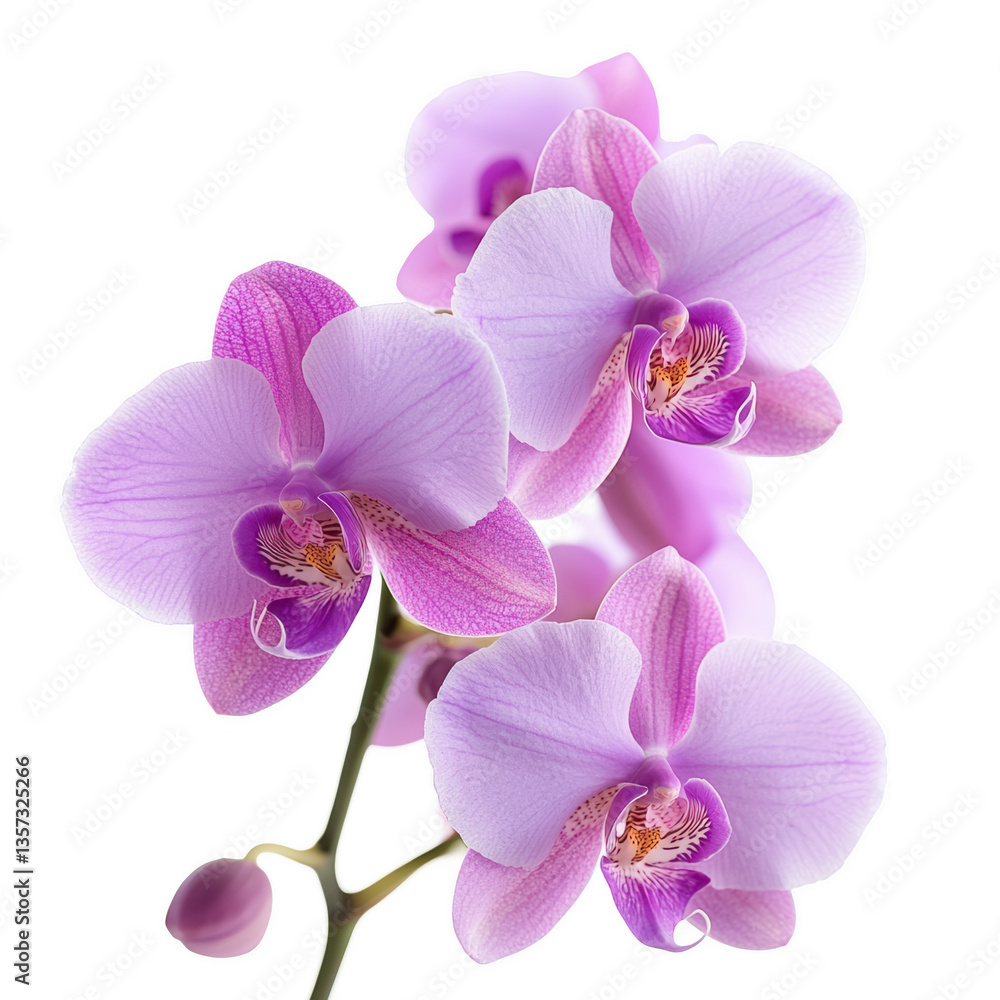 A cluster of delicate purple orchids with intricate patterns and vibrant colors, showcasing their natural beauty. A cluster of delicate purple orchids with intricate patterns and vibrant colors, showcasing their natural beauty.