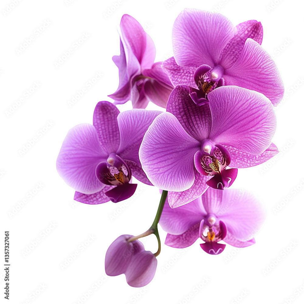 A vibrant cluster of pink orchids showcasing intricate petals and delicate details. A vibrant cluster of pink orchids showcasing intricate petals and delicate details.