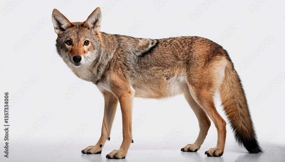 Fototapeta premium full body studio shot of a coyote
