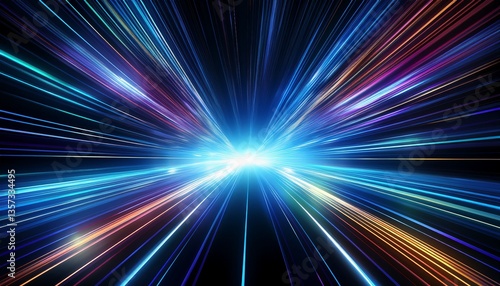 gleaming speed rush warp energy hi tech sci fi speed lines motion blur zoom focus light flash isolated transparent background technology and futurism speed waves