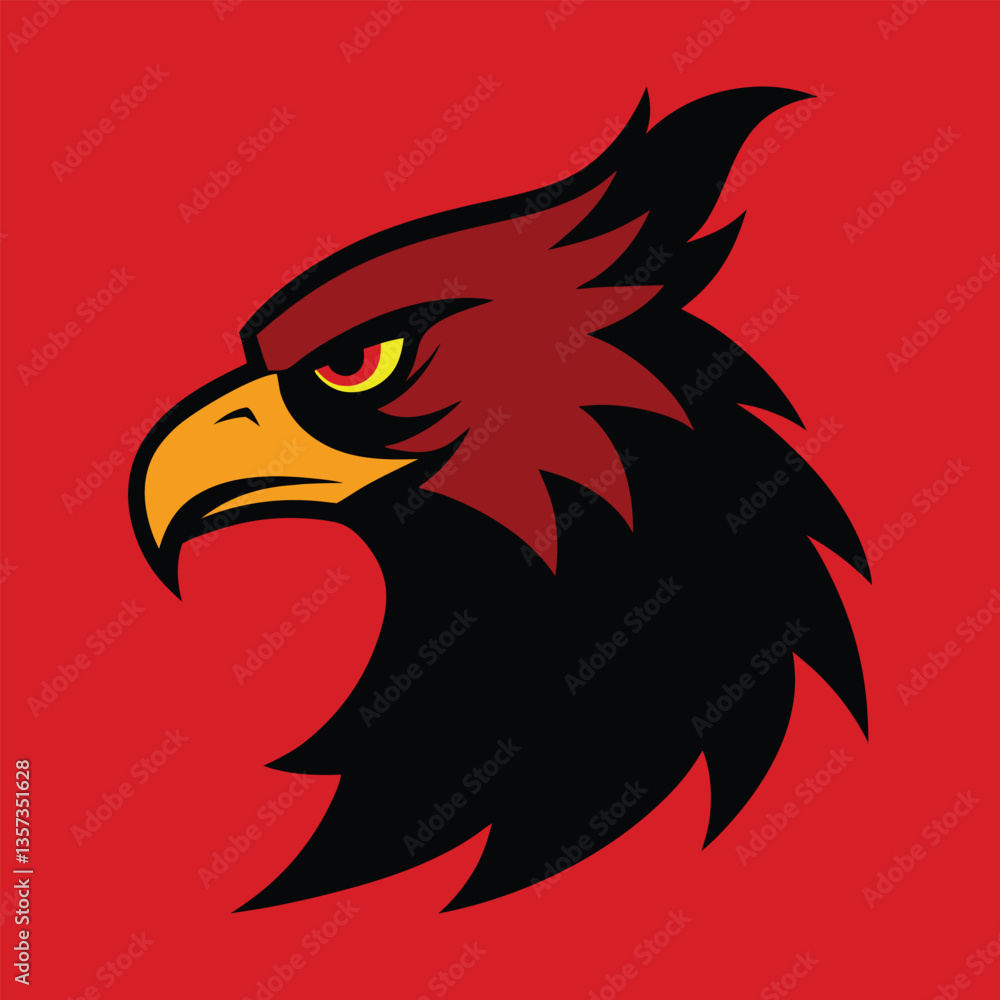 Obraz premium a-powerful-griffin-head-with-eagle-features.