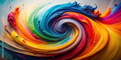 Wallpaper Mural A vibrant, swirling vortex of color, a mesmerizing abstract painting with rich hues and dynamic brushstrokes, creating a captivating visual symphony. Torontodigital.ca