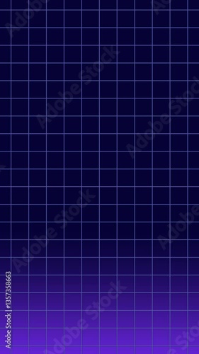 Grid background animation wiht gradient black and blue. Grid pattern