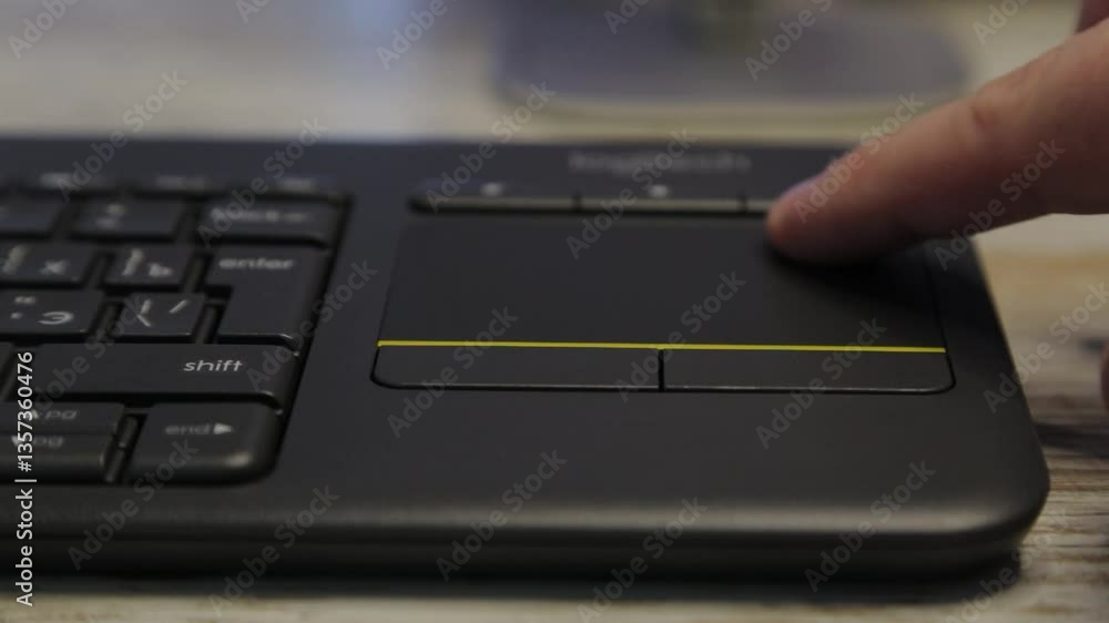 Office keyboard on desk, close-up Office keyboard on desk, close-up