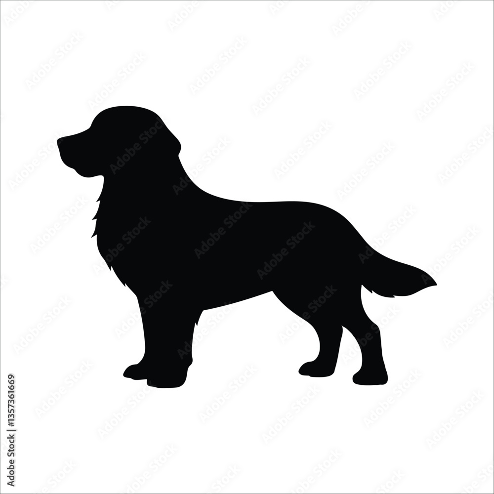 Dog silhouette vector illustration, Silhouette of a Dog Dog silhouette vector illustration, Silhouette of a Dog