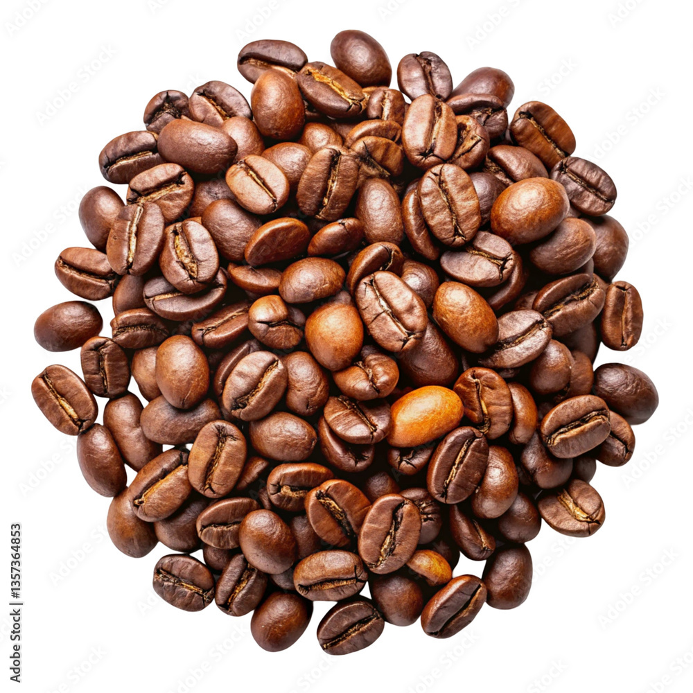 Fototapeta premium coffee beans on white background