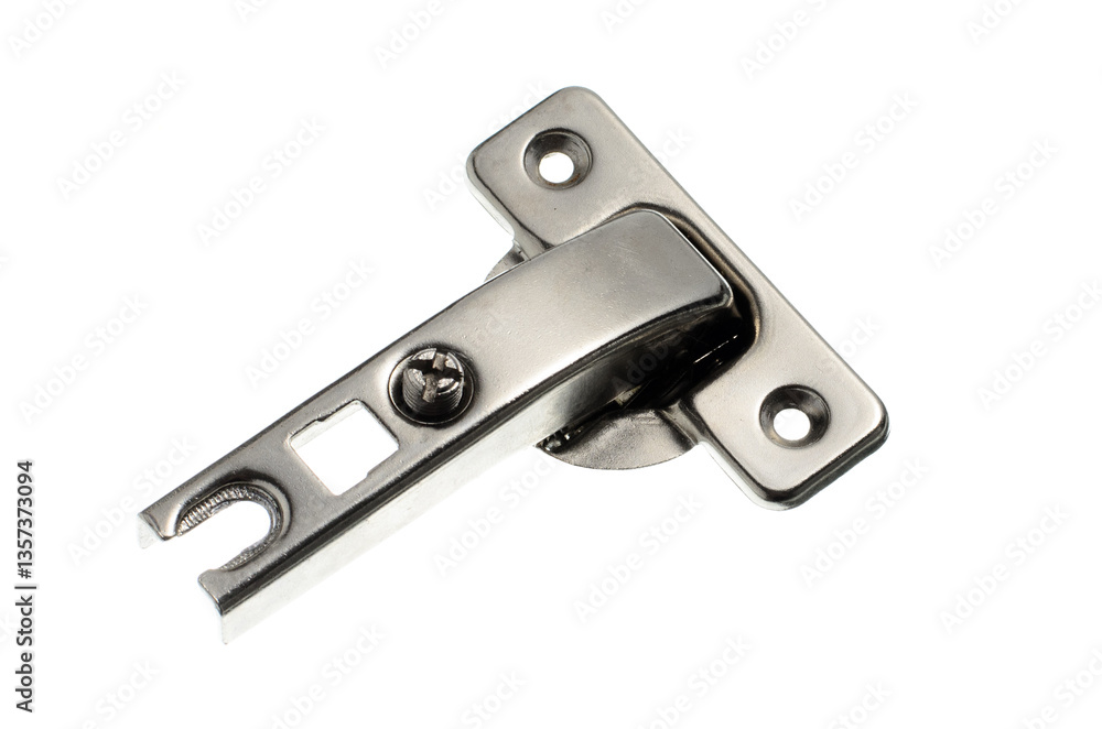 Concealed Hinge Silver Isolated on White