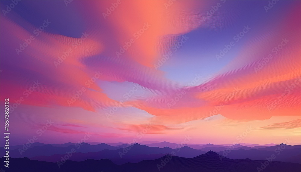 Obraz premium sunset over the mountains