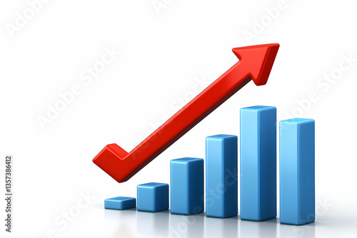 A vibrant 3D graph illustrating growth trends and progress in business performance, showcasing upward financial success. Free Download A vibrant 3D graph illustrating growth trends and progress in business performance, showcasing upward financial success. - GFXLoad